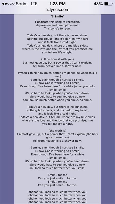 lyrics to i smile